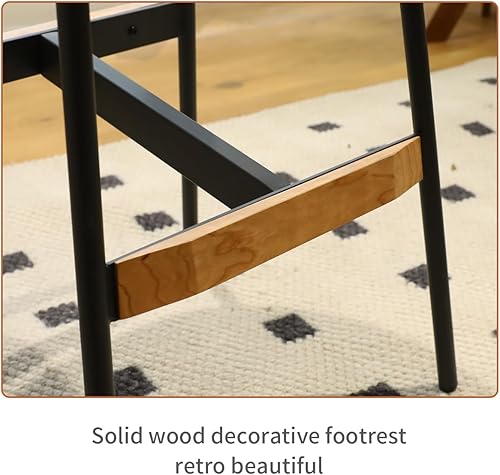 Miniatura 8 de MFFM Moderno juego de 2 taburetes de bar, cómodos y elegantes, altura de mostrador y altura de barra (blanco, altura del mostrador, altura del