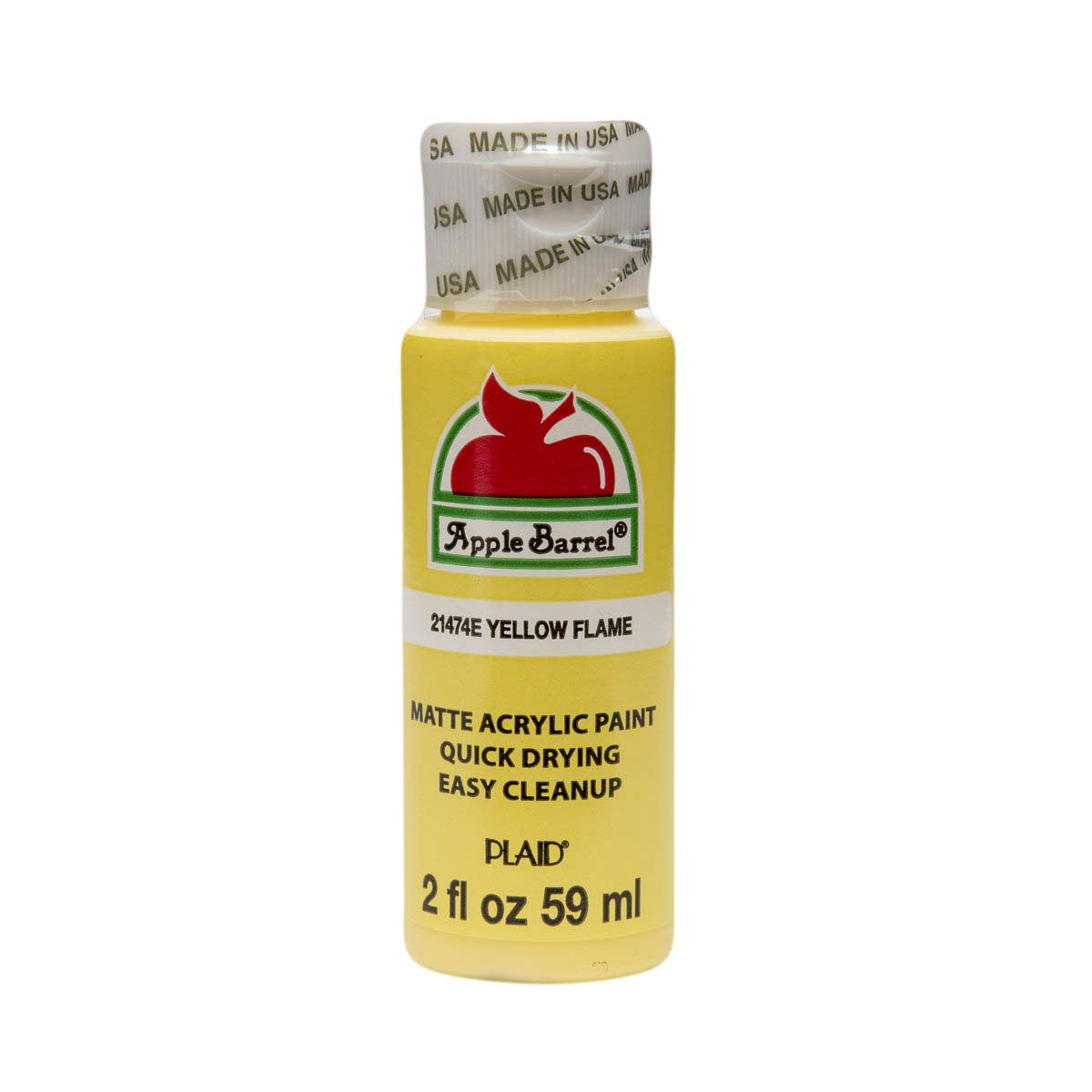 Apple Barrel Acrylic Paint, Yellow, 2oz
