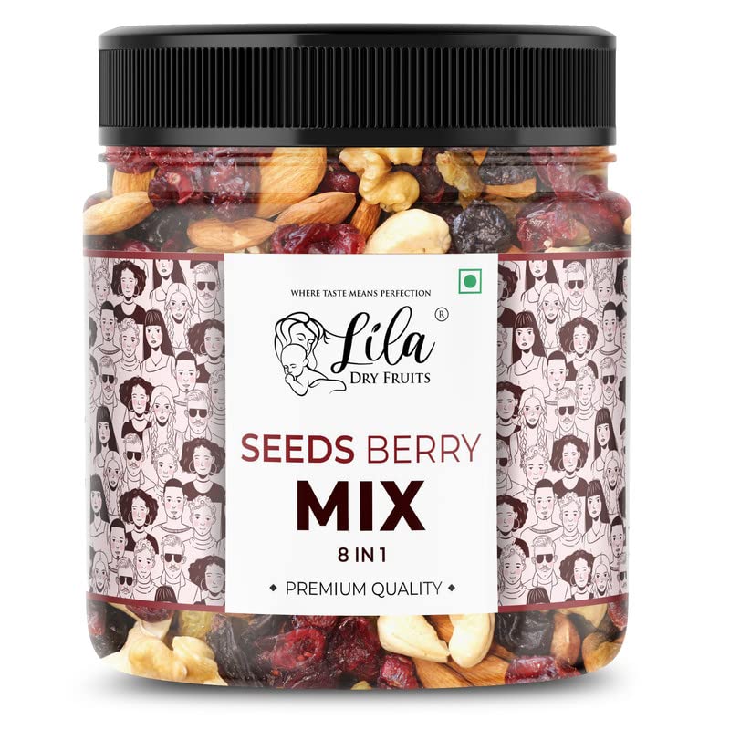 LILA DRY FRUITS Seed Berry Mix 250 Gms (Pumpkin, Sunflower, Flax, Watermelon, Cranberries, Blueberries, Black and Golden Raisins) | Healthy Immunity Booster Superfood Supermix | Perfect for Gifting (B0BT9XKFYP) Amazon Price History, Amazon Price Tracker