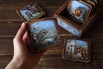 ロシア雑貨☆『霧の中のハリネズミ』ヨージックの壁掛け飾り(3枚)マトリョーシカ ロシア雑貨☆『霧の中のハリネズミ』ヨージックの壁掛け飾り(3枚