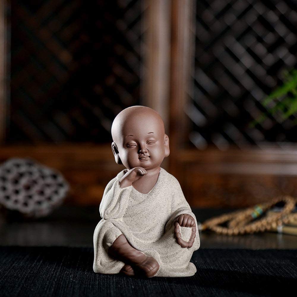 Statue de Bouddha en céramique pour décorer votre bureau et étagère zen