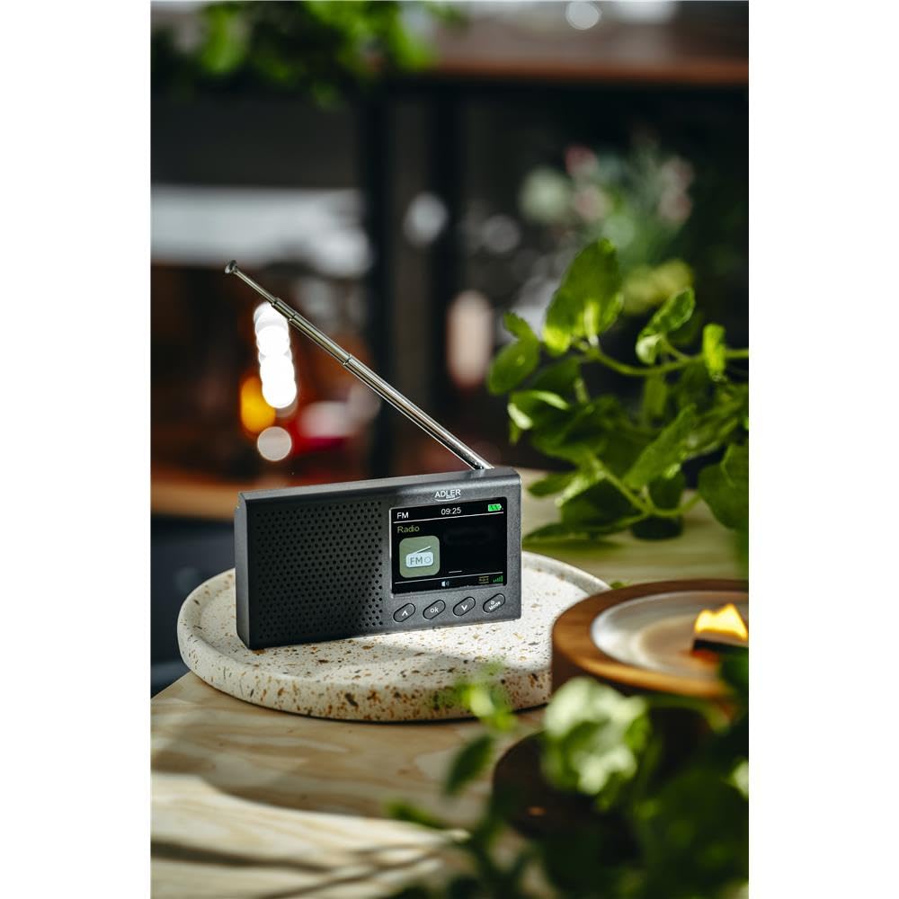 Adler AD 1198 UKW-Reiseradio FM 87,5 108 MHz RDS, bis zu 20 Sender, Bluetooth, mit LCD-Display, Analog Digital
