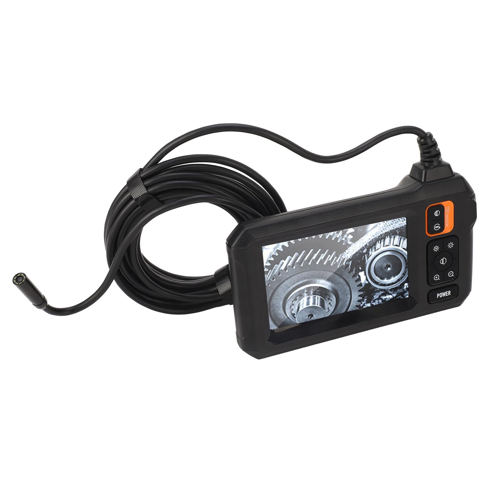Yoidesu Industrial Endoscope Camera with Light, 4.3in HD Screen 1920x1080P Borescope Inspection Camera 8mm IP67 Snake with 8 LED Lights for Automotive HVAC Repair (10m)-image-35
