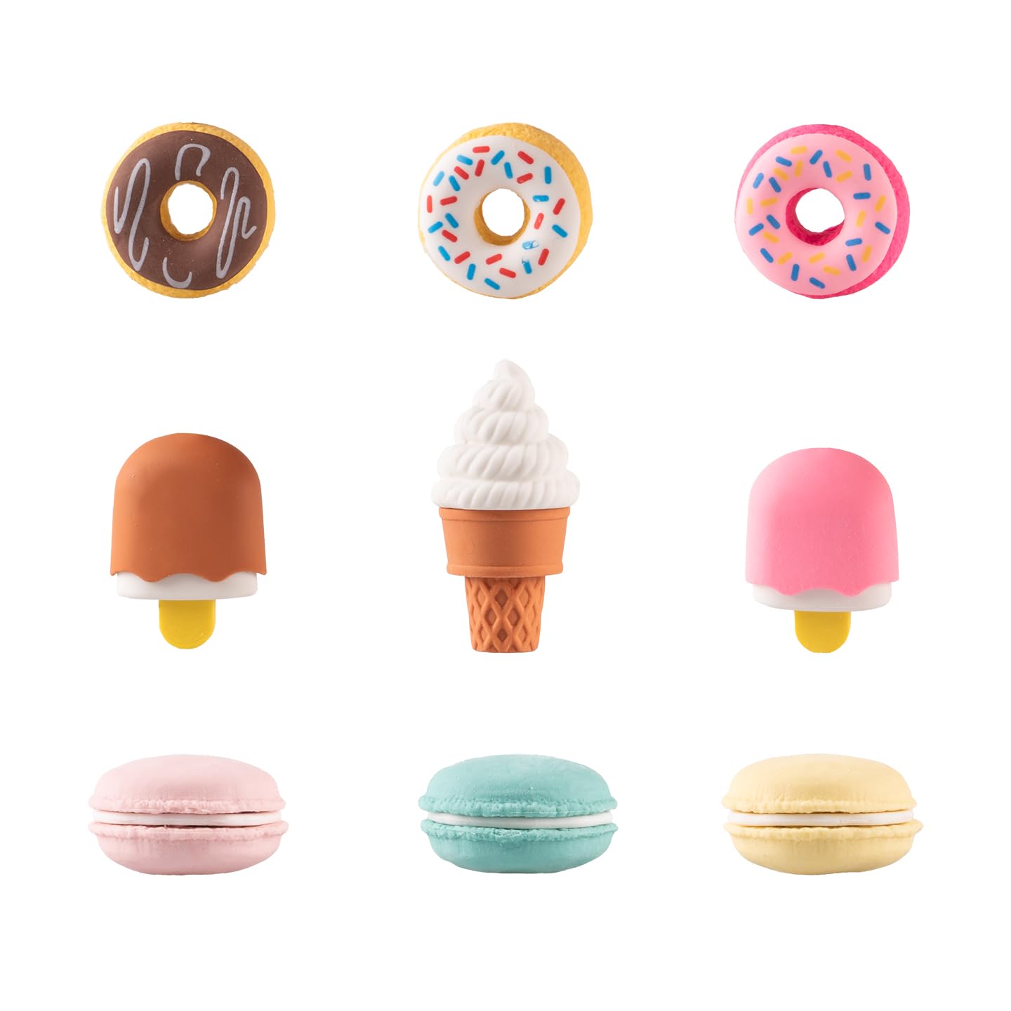 Colourbook Luna Park - Distributore Automatico Gomme da Cancellare, 40+40 Palline, Soggetti da Collezione, Sweet Balls