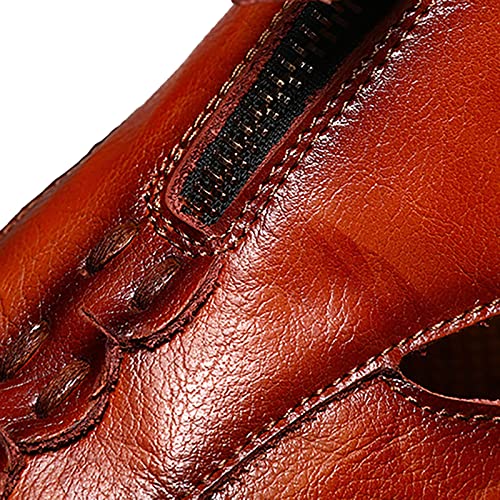 -Leather ls Breathable Sporty Handmade Large Men's Casual Shoes Versatile Daily Beach ls British Foreign Trade Men Shoes Winter Sporty Brown4