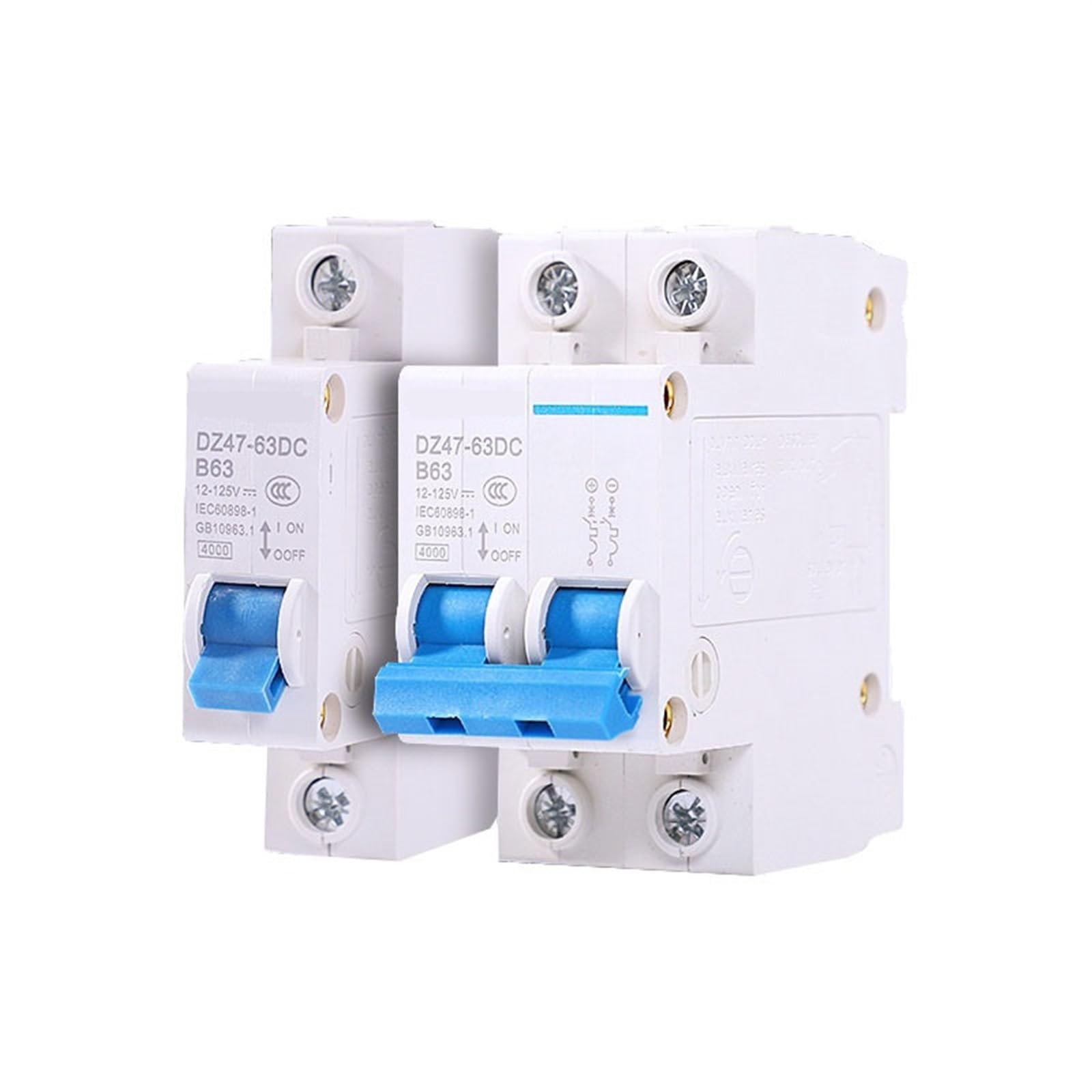 Disjoncteur 1P DC 3A-125A interrupteur pneumatique basse tension pour batterie de voiture électrique