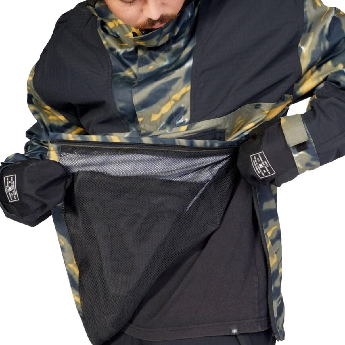 DC DC-43 Anorak Mens Jacket Angled Tie Dye Ivy Green Sz M