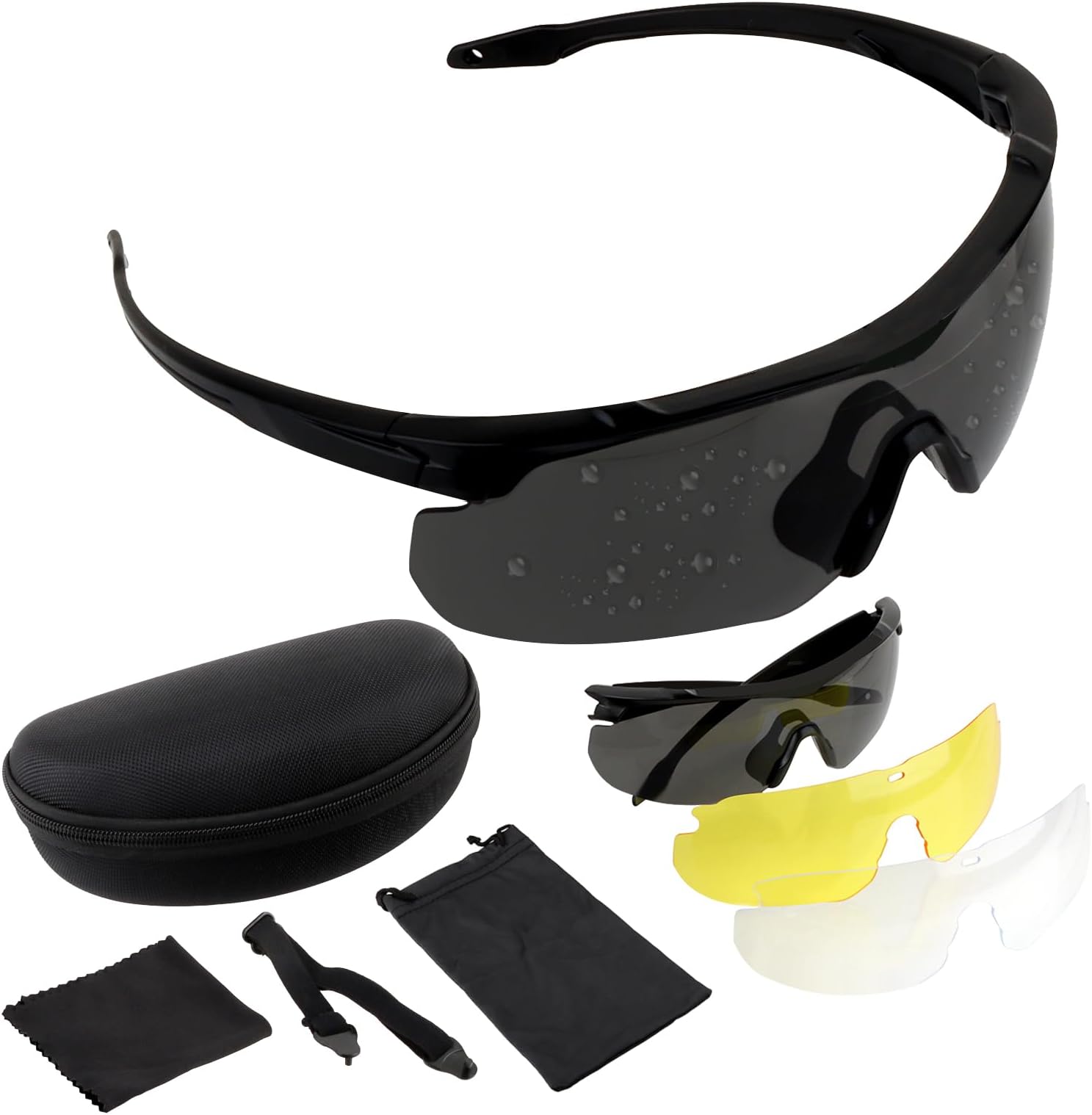 FOCUHUNTER Sports Glasses Anti Fog Goggles, Eyewear, Driving Glasses Airsoft Glasses Anti-UV400 Sunglasses Goggles Men & Women for Cycling, Hiking, Running