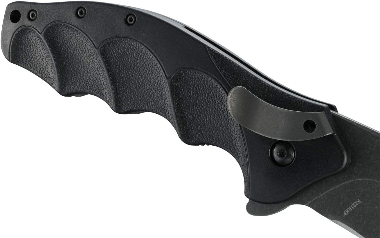 CRKT Foresight Assisted Folding Knife with Liner Lock: 1.4116 Plain Edge Blade, Glass-Reinforced Nylon Handle, Pocket Clip, K221KKP