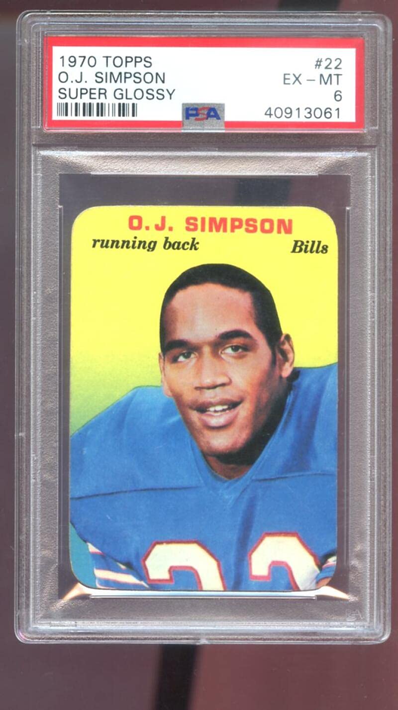 Amazon.com: 1970 Topps Super Glossy 22 O.J. Simpson O J OJ ROOKIE