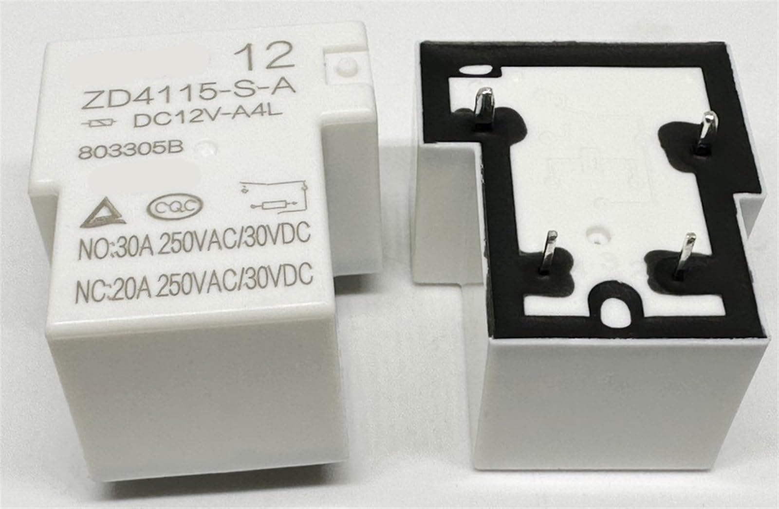 Relé 4 pines ZD4115-S-A DC12V 30A de automoción para control eléctrico seguro 3