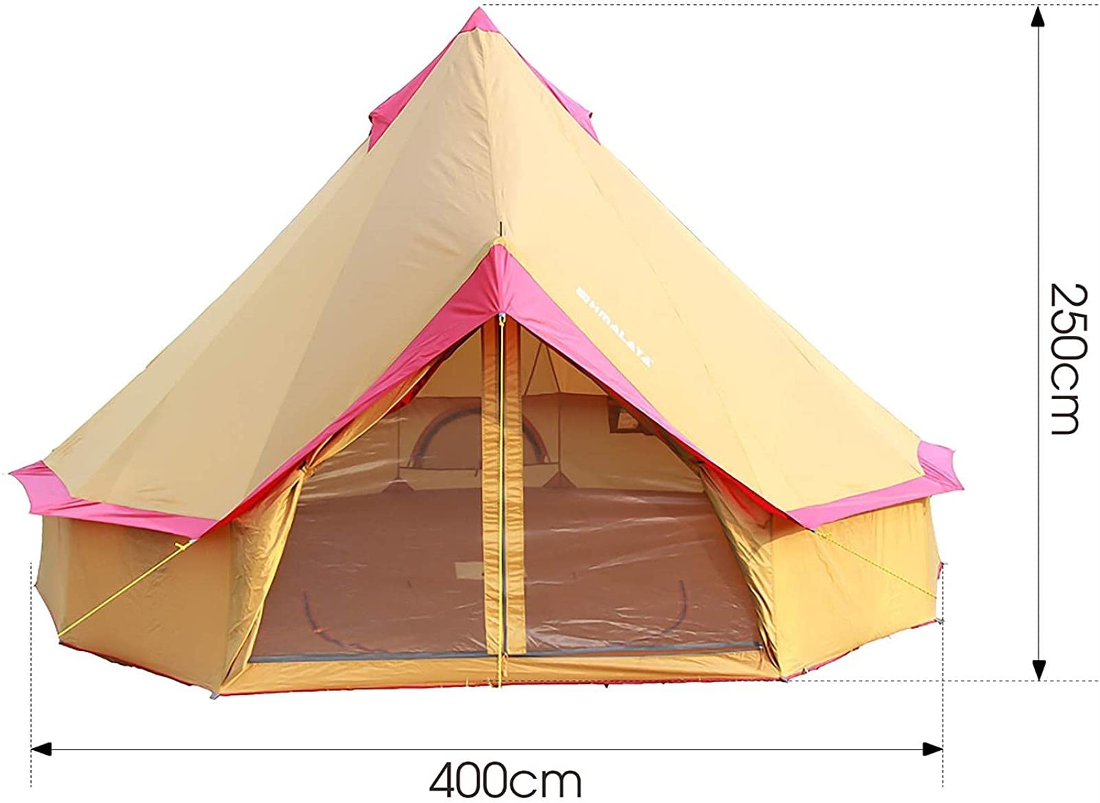 Namiot przenośny Namiot płócienny z otworem na piec Namioty z płótna bawełnianego Namiot jurtowy dla Campi4-sezonowy wodoodporny namiot dla rodziny Campioutdoor Glamping, Tipi