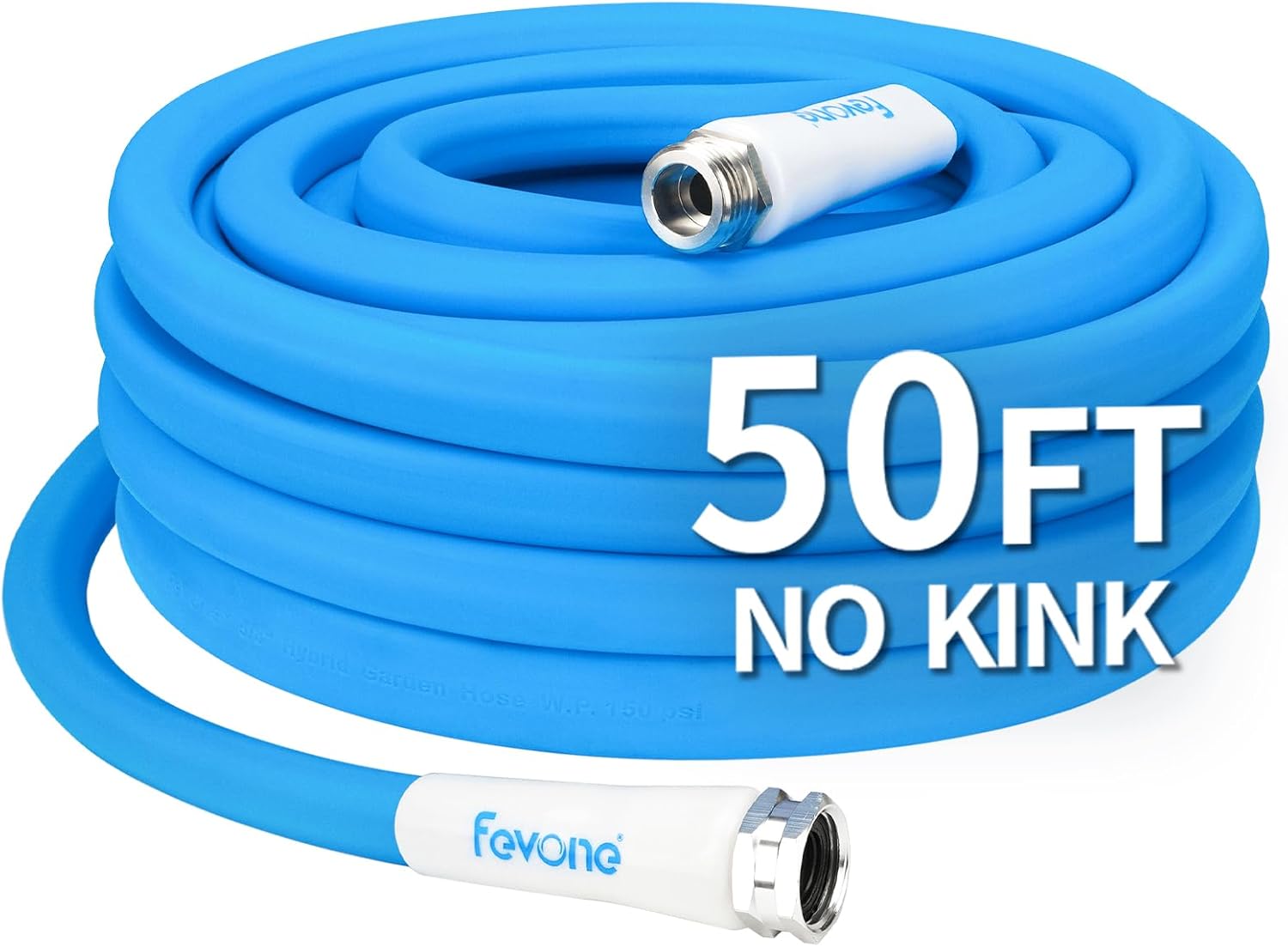 Fevone Never Kinks Garden Hose 75 Feet, Triangle Prism, Flexible Water Hose, Drinking Water Safe, 5/8 Inner Diameter, 3/4 Aluminum Fittings