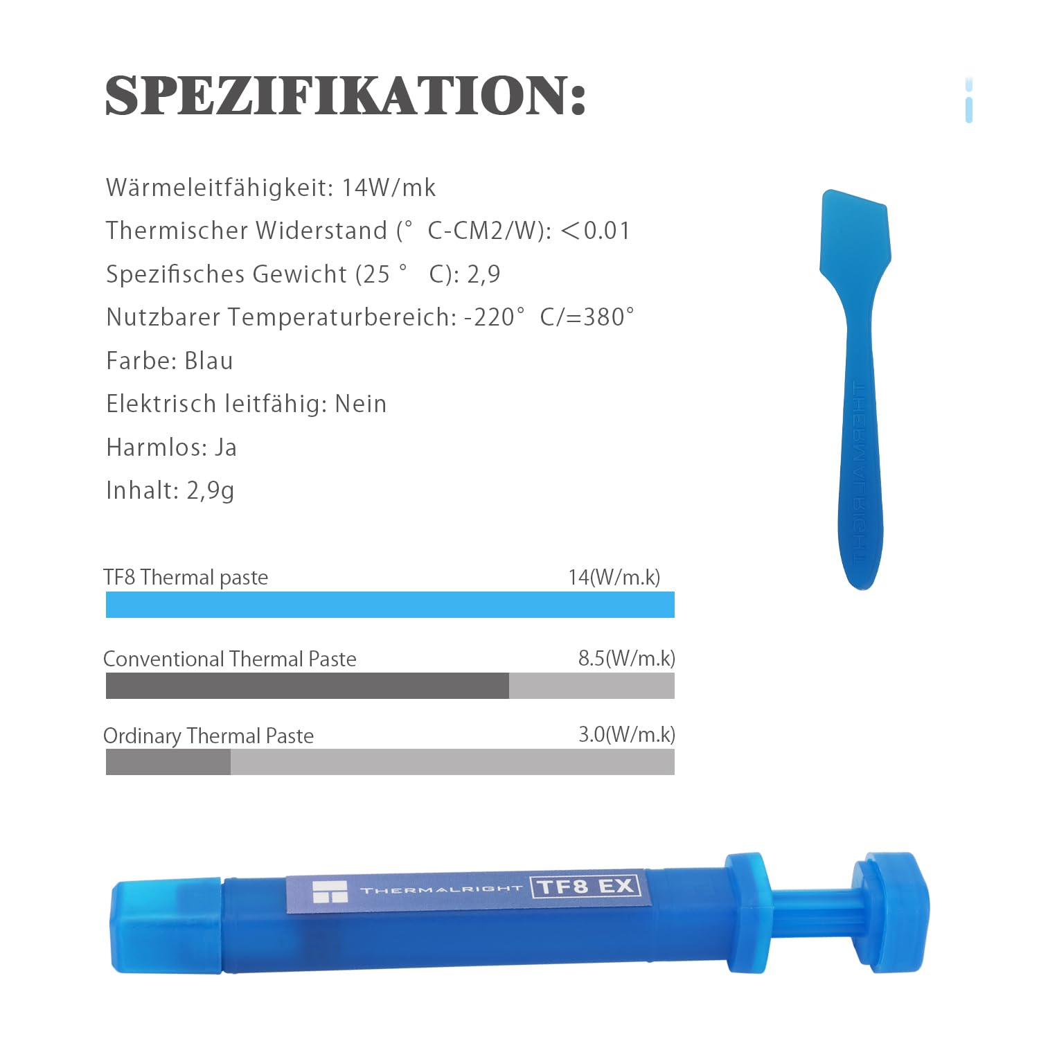 Pasta Termica Thermalright TF7 8g - 12.8 W/mK Per CPU E GPU, Alta Conducibilità E Sicurezza - Foto 4