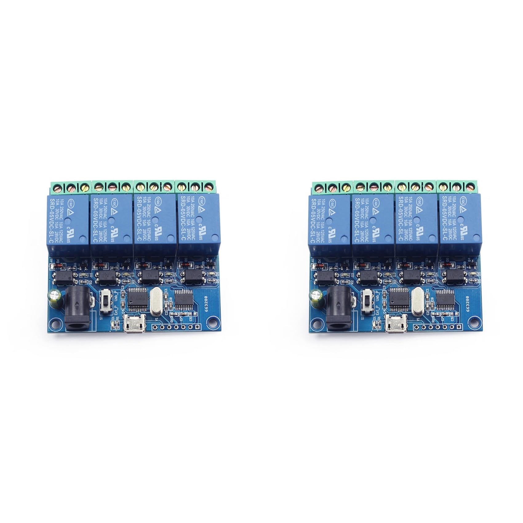 Ctrlzs 2X 4 Channel Usb Relay Module Lcus-4 Intelligent Control Relay Smart Switch Usb 5V Smart Switch