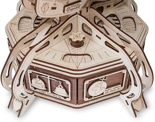 Miniatura 4 de Globo de rompecabezas 3D de arte de madera ecológica azul