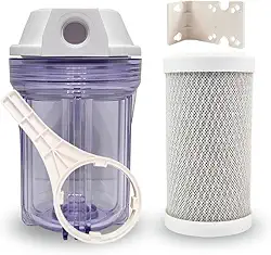 Filtro De Água Para Chuveiro e Refil Carvão Ativado Completo Cor Transparente