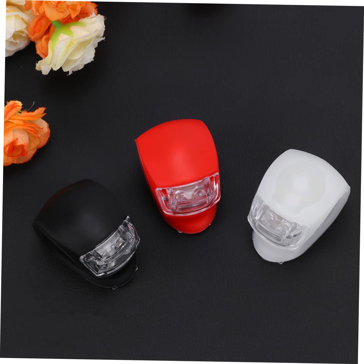 Anneome 2 Set di per Bici in Silicone Anteriore E Posteriore di Avvertimento A LED per Ciclismo Facili da Installare in Silicone 6 Pezzi * 2