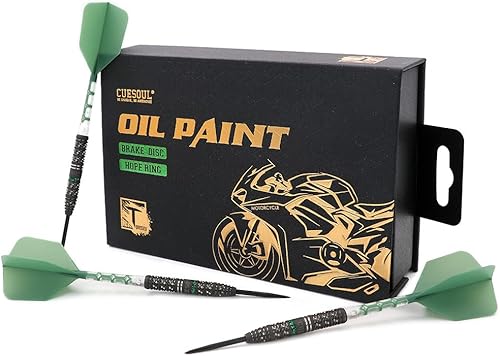 CUESOUL 929 Nuevo lanzamiento MOTOCICLETA - Juego de dardos de punta de acero de tungsteno