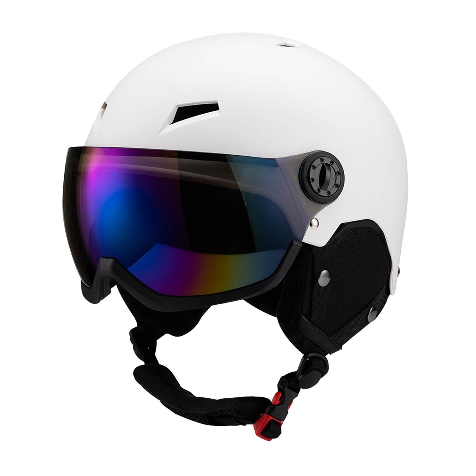 Kask narciarski okulary ochronne kask deskorolkowy do sportów zimowych na zewnątrz biały S
