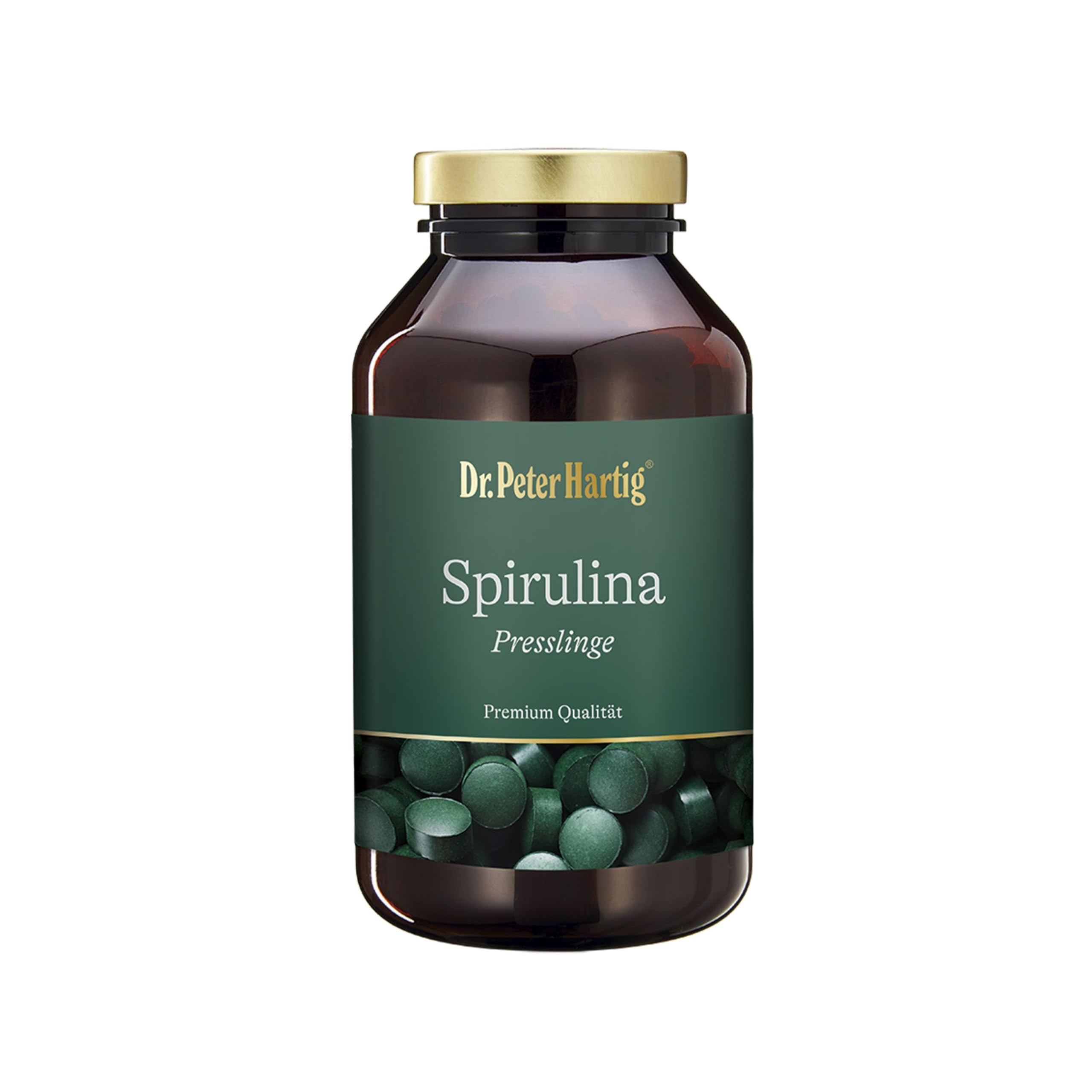Dr. Peter Hartig Spirulina Premium 720 Presslinge Mikroalgenpulver Magnesium Calcium Kalium Phosphor Eisen Vitamine B12 C Vegan Lactose-, Gluten- und Hefefrei