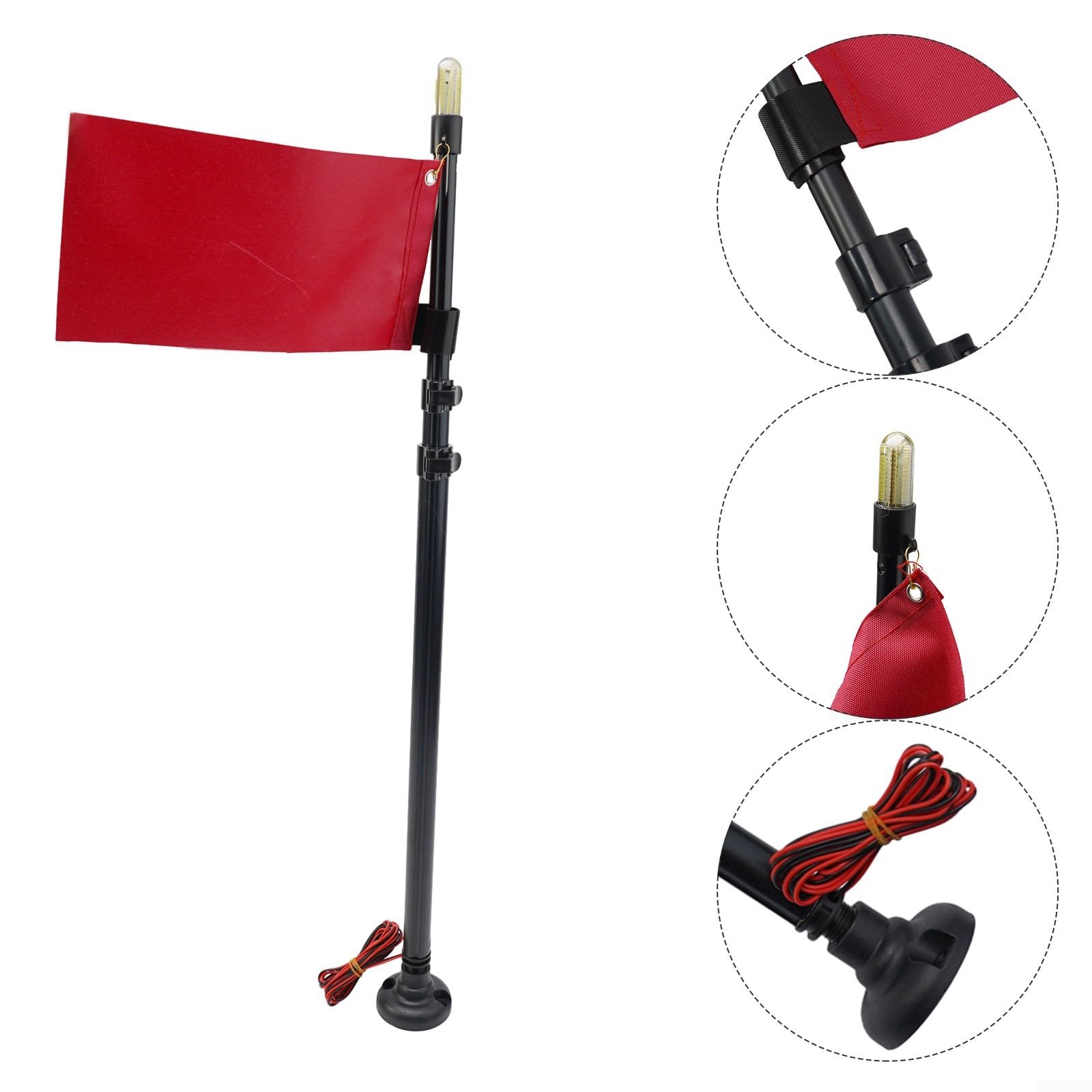 Mât Alliage pour Drapeau pour kayak Lumière 19W Incluse Mât Alliage