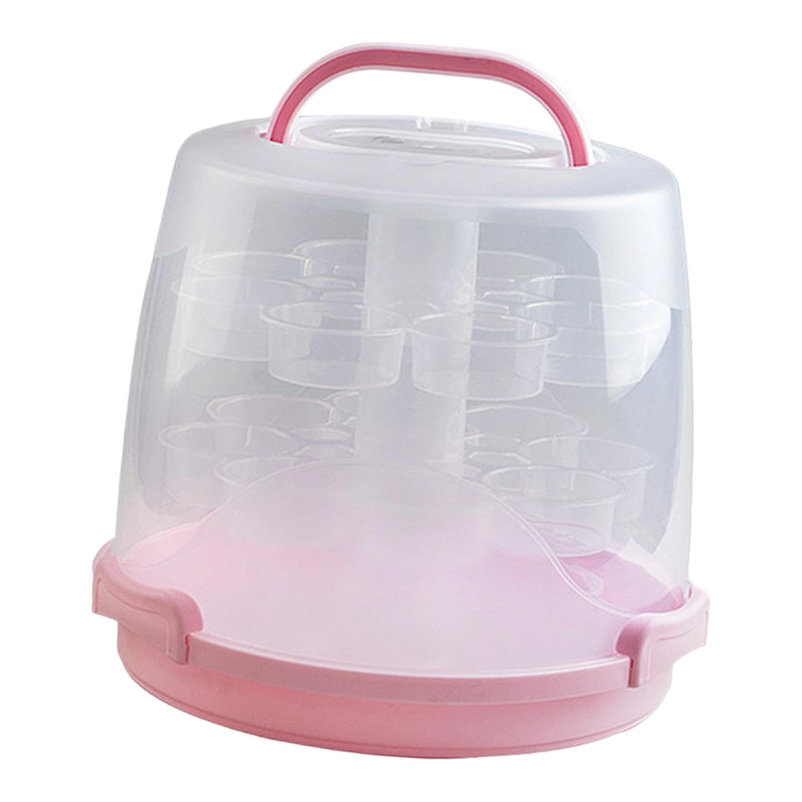 Sharplace Caja de Embalaje Multiusos para Panecillos, Pasteles Y Otros Usos, Ideal para Camping, Cumpleaños, Cocina Y Repostería Casera, 24 Compartimentos