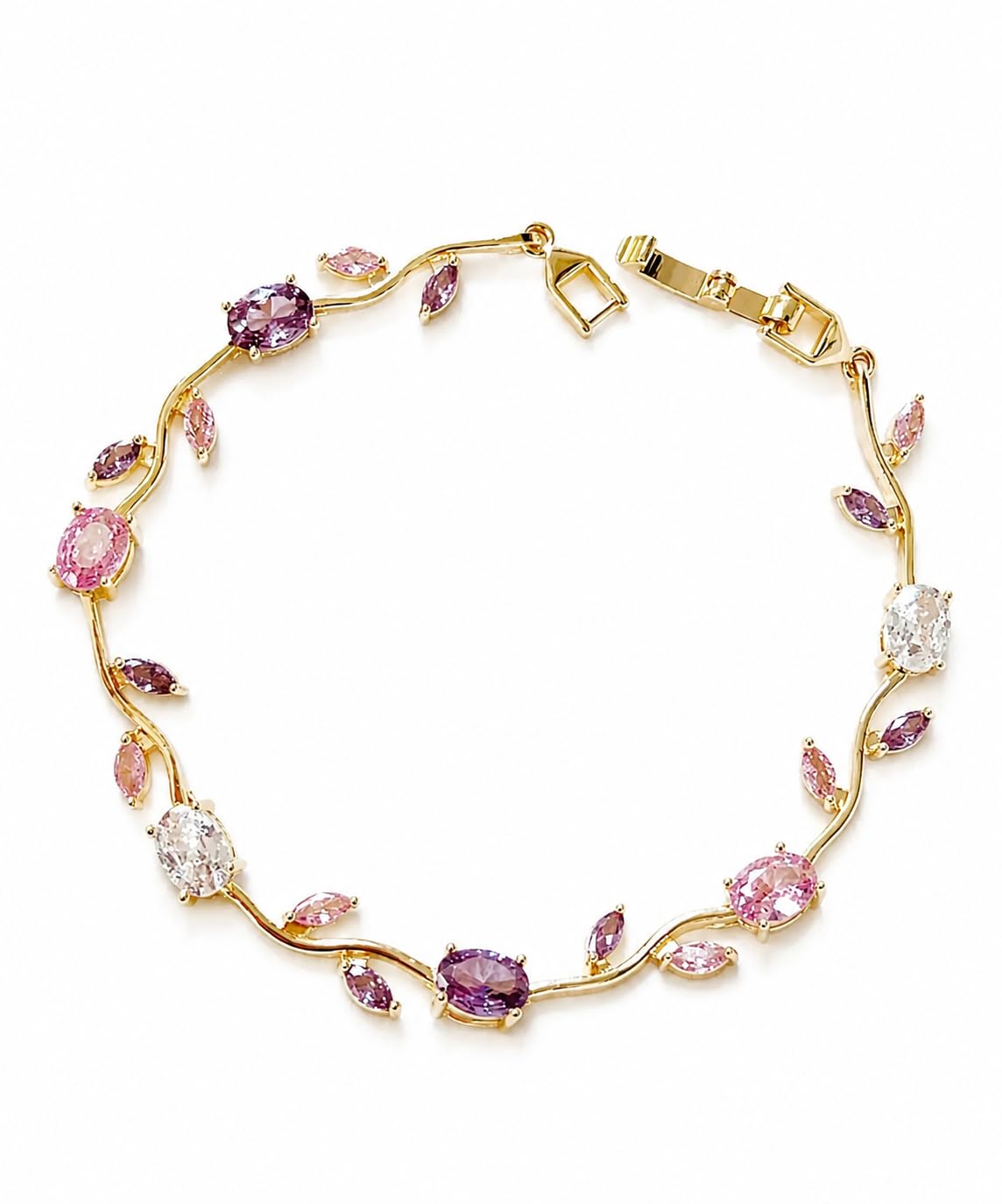 D Glamm Gold-Tone Floral Vine Bracelet