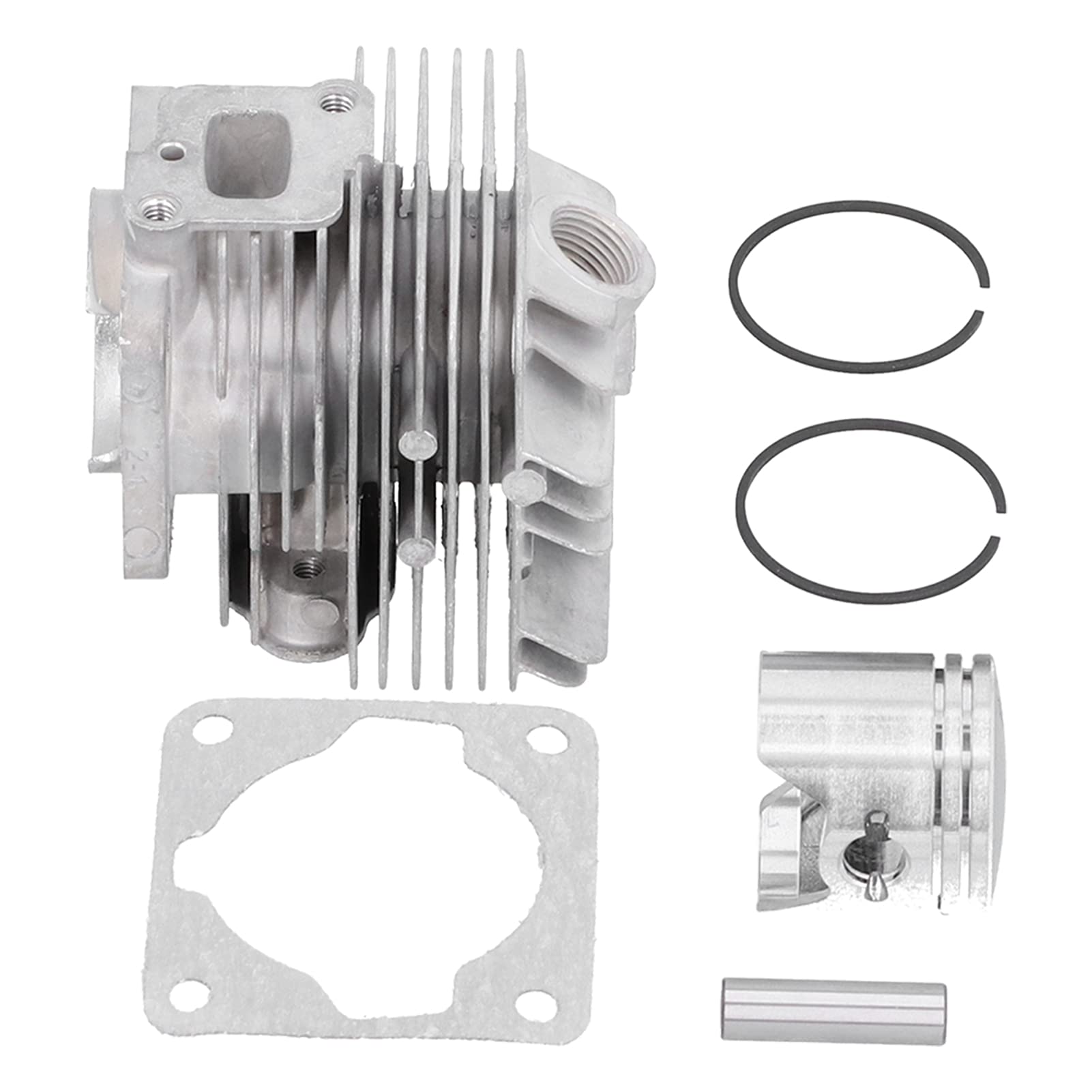 Set Guarnizioni Perno Fasce Elastiche Cilindro da 34 Mm, Parti di Ricambio Professionali per Decespugliatore Decespugliatore TL26 CG260 1E34F, con Acciaio di Alta qualità e