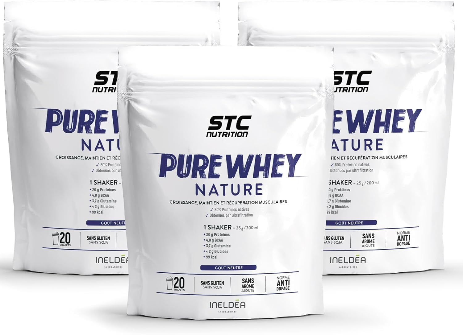 STC Nutrition Pure Whey protéines croissance & récupération musculaire 500g