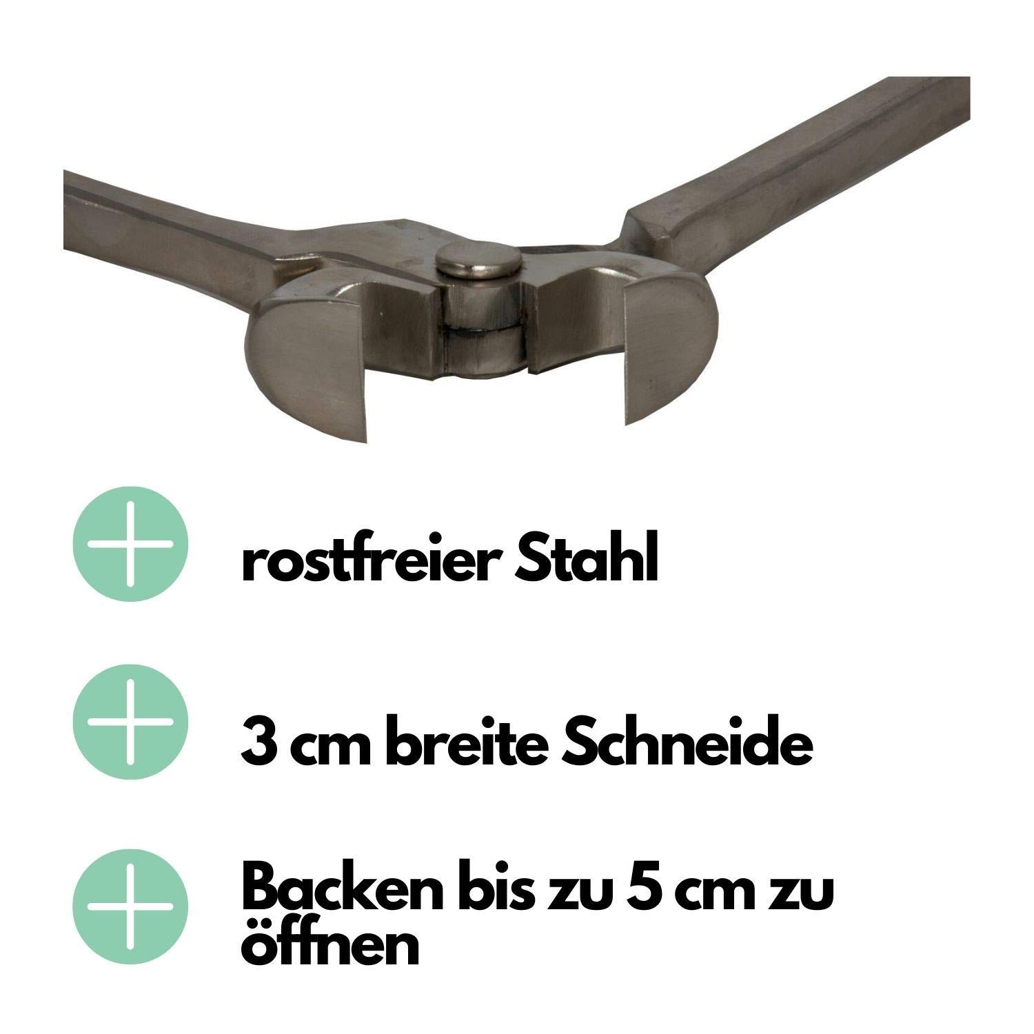 Amesbichler AMKA - Alicates para cortar herradura (39 cm, acero inoxidable, herramienta para el cuidado de tus caballos)