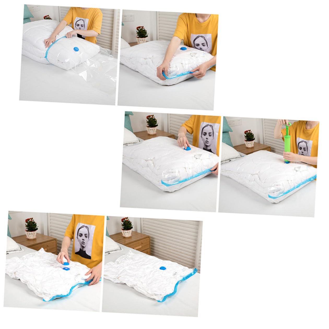 Vakuum Aufbewahrungsbeutel 10 Stück 70x100cm für Kleidung