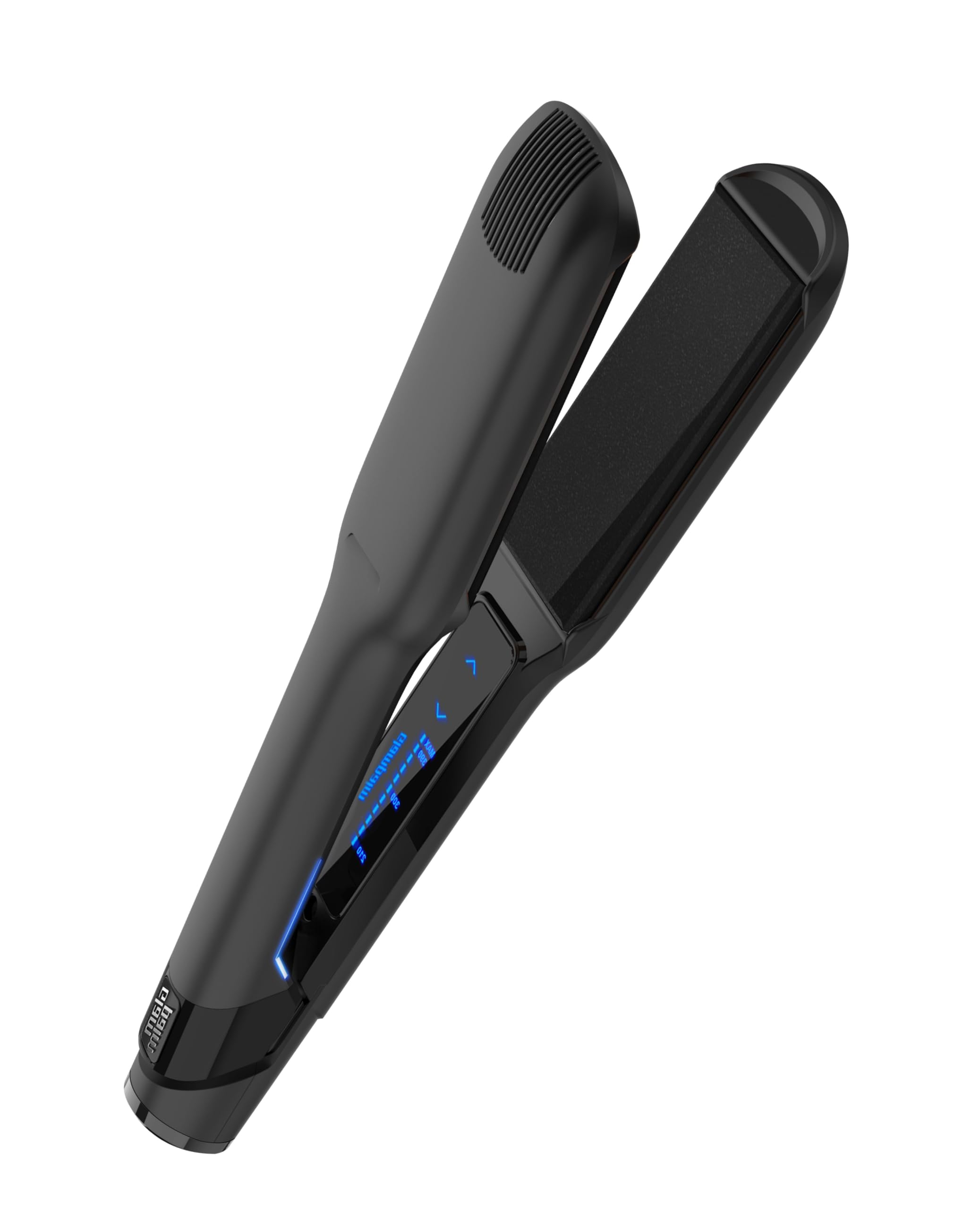 GLAMPALM Hair Straightener 1.5" Wide Ceramic Flat Iron Infused with Vita C, Korea's No.1 Professional Salon Tool for Long Hair, Dual Voltage, Digital LED (210°–450°), 45s Fast Heat-Up (GP501T)