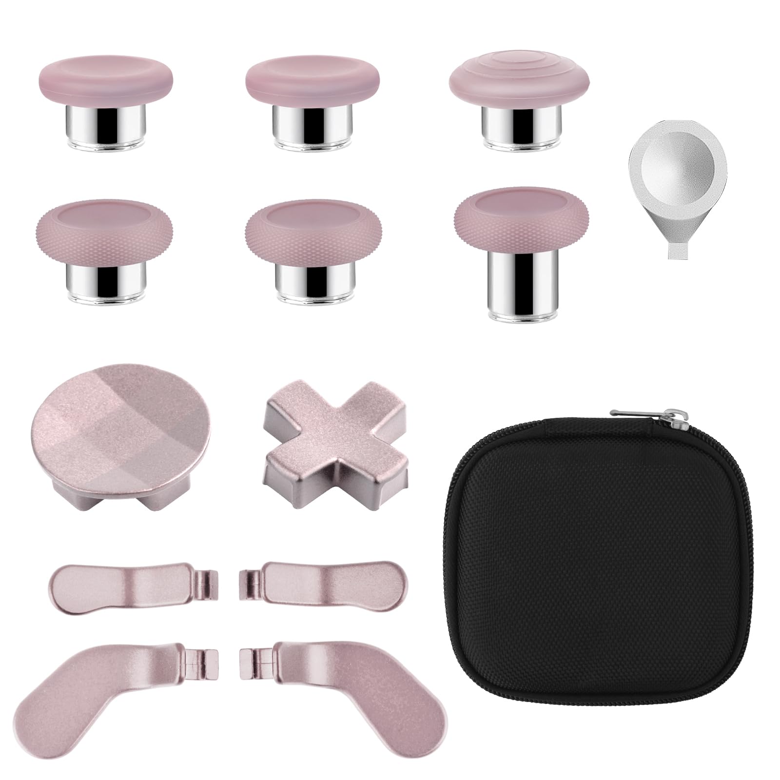 Accessories for Xbox One Elite Series 2 Controller(Model 1797), Metal Thumbsticks Paddles Joysticks Replacement Parts Kits Compatible with Xbox Elite Wireless Controller Series 2 Core(RosyBrown)-picture-33