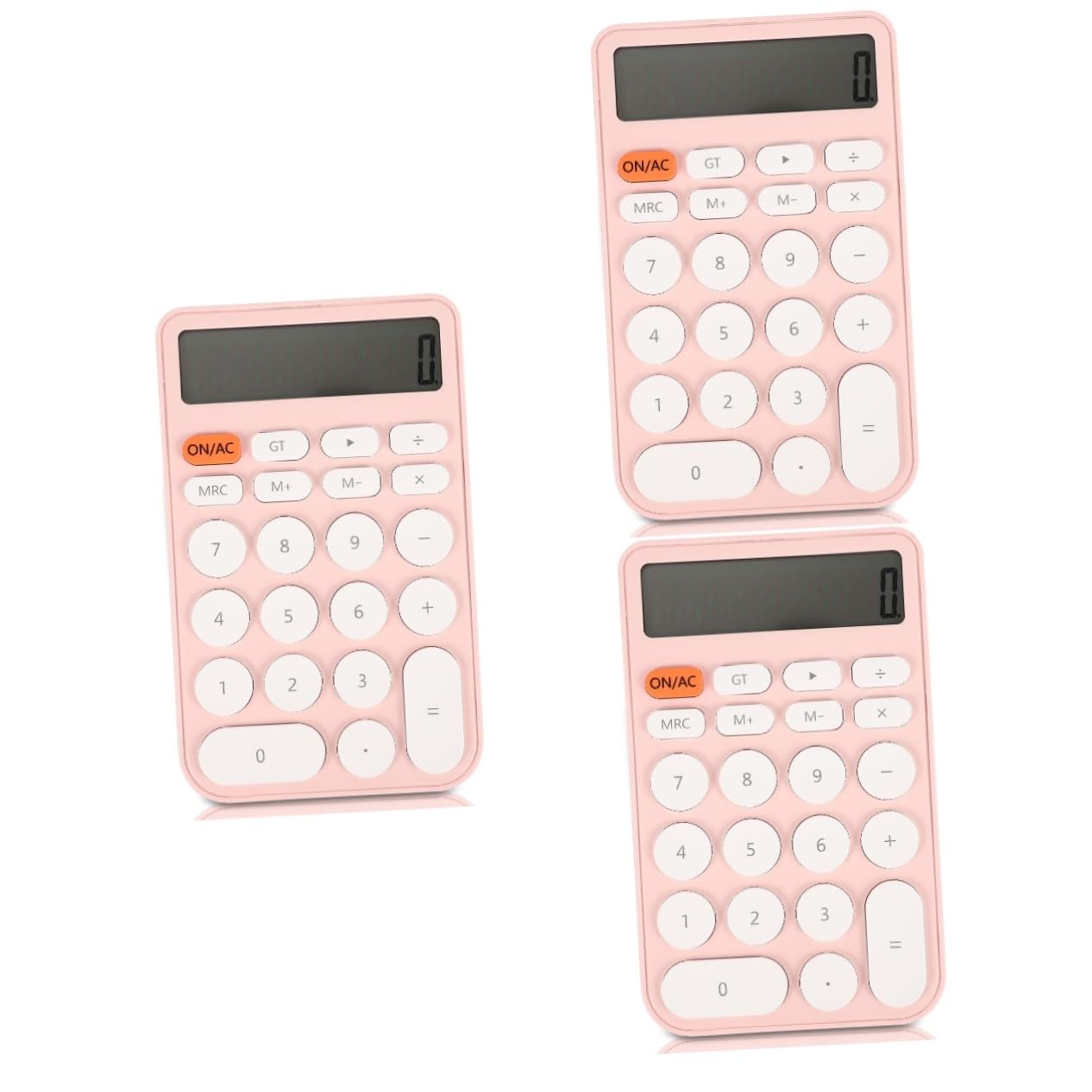 Lurrose 3pezzi Calcolatrice Portatile Colorata Per Ufficio e Scuola Calcolatrice Elettronica Con Display Lcd Strumento Di Calcolo Leggero Per Studenti e Professionisti Design Compatto e