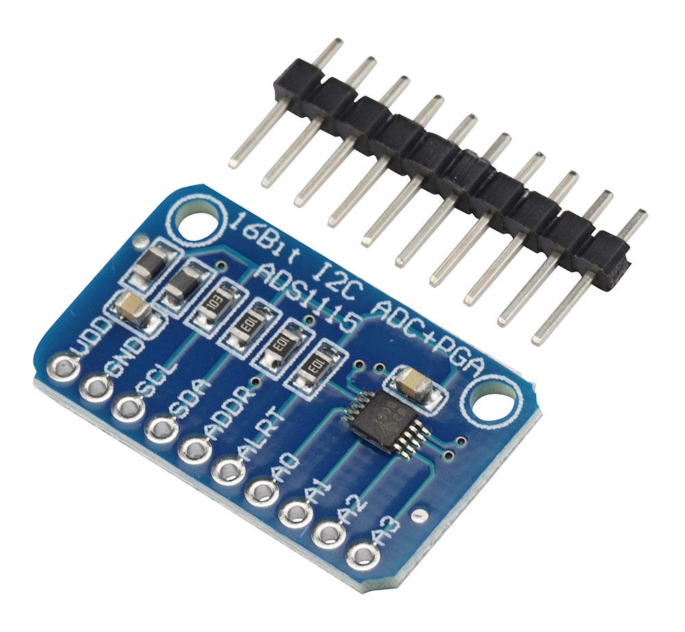 VKLSVAN ADS1115 I2C IIC Analog-to-Digital Converter 4 Channel 16 Bit ADC Module Converter with Programmable Gain Amplifier Development Board