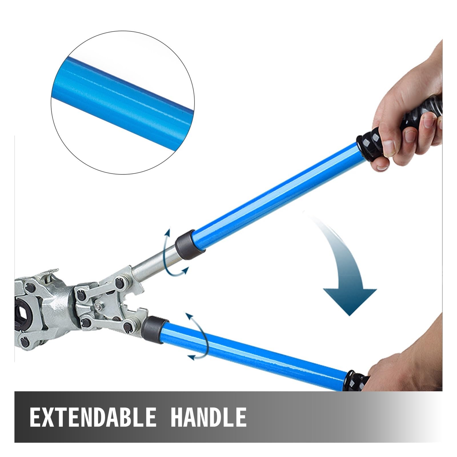 Herramientas De Prensado Tubos Acero PEX Con Troqueles Tipo TH/U/V, Prensador Multicapa Cobre, Pinzas Plomería, Kit Compuesto Engarce Seguro(V12-28 5Dies)