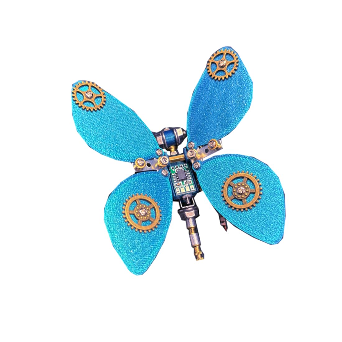 97PCS Scaled Wing Floating Butterfly B, 3D Metal Steampunk Insect Assembly Model, Mechanical DIY Desk Display Collectible Gift for Adults — image 1