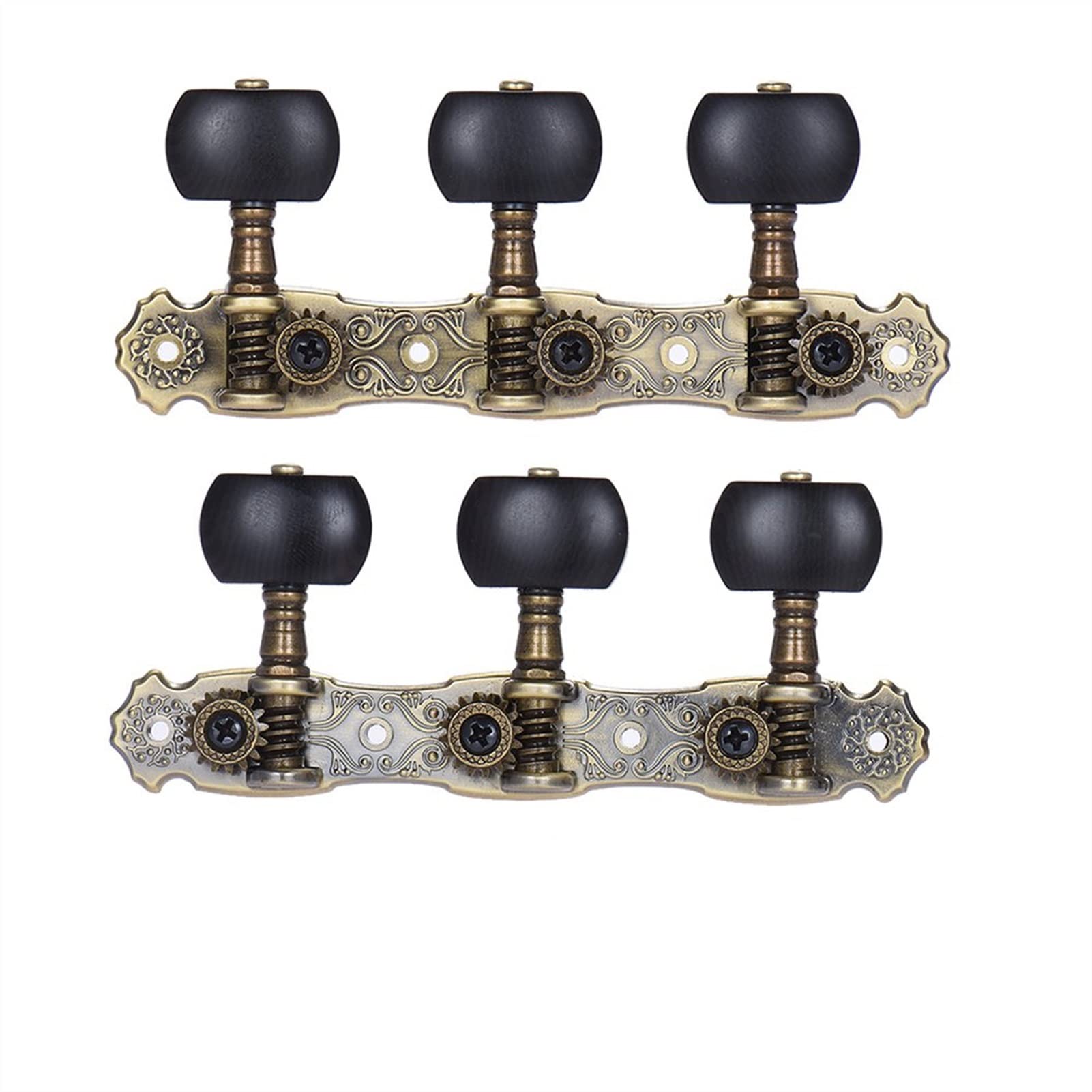 Stimmwirbel Gitarrensaiten 2 PCs (L & R Klassische Gitarren -Tuning -Peg -Akustik -Gitarrenmaschinenköpfe 1: 16 Tuning Keys Knöpfe (Color : Bronze Plated)