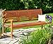 Casaria® Gartenbank Wetterfest Holz FSC®-Zertifiziert 480kg Belastbar 3-Sitzer Armlehne Rückenlehne 153x60cm Garten Balkon Holzbank Eukalyptus Braun