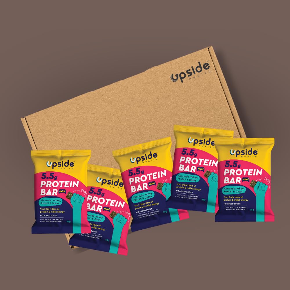 Upside Health Protein Bar Bites (Pack Of 5, 125 Gram) - Coffee Flavor - Almond, Dates, Whey & Foxtail Millets - No Added Sugar - Gluten Free (B0BSR3RT1X) Amazon Price History, Amazon Price Tracker