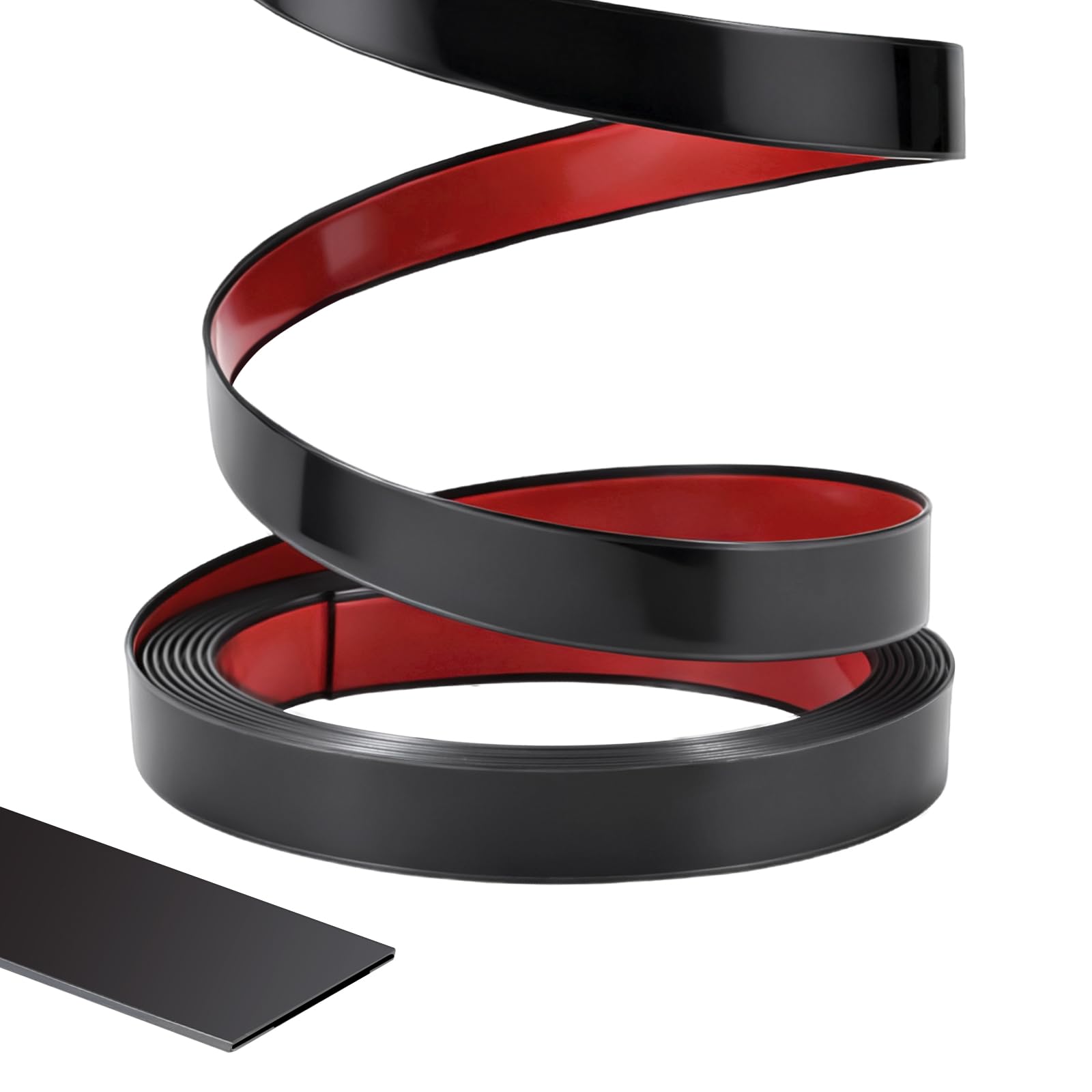 Jyvex 15M decorative strip self-adhesive, black flexible wall strip 2cm wide flexible self-adhesive decorative strip PVC wall strip edge protection for walls, ceilings, floors, and cabinet tile edges