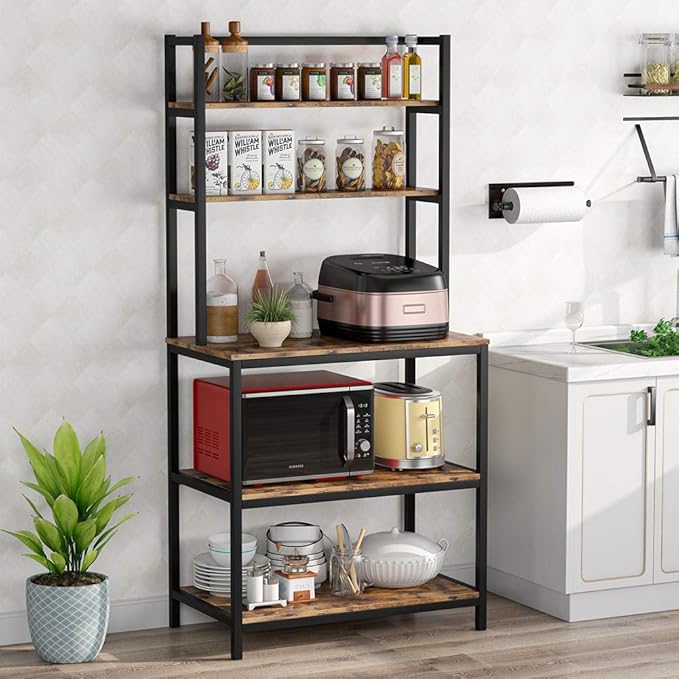 Scaffale Per Microonde A 2/3 Livelli - Organizer Cucina Salvaspazio Con Ganci - Foto 8