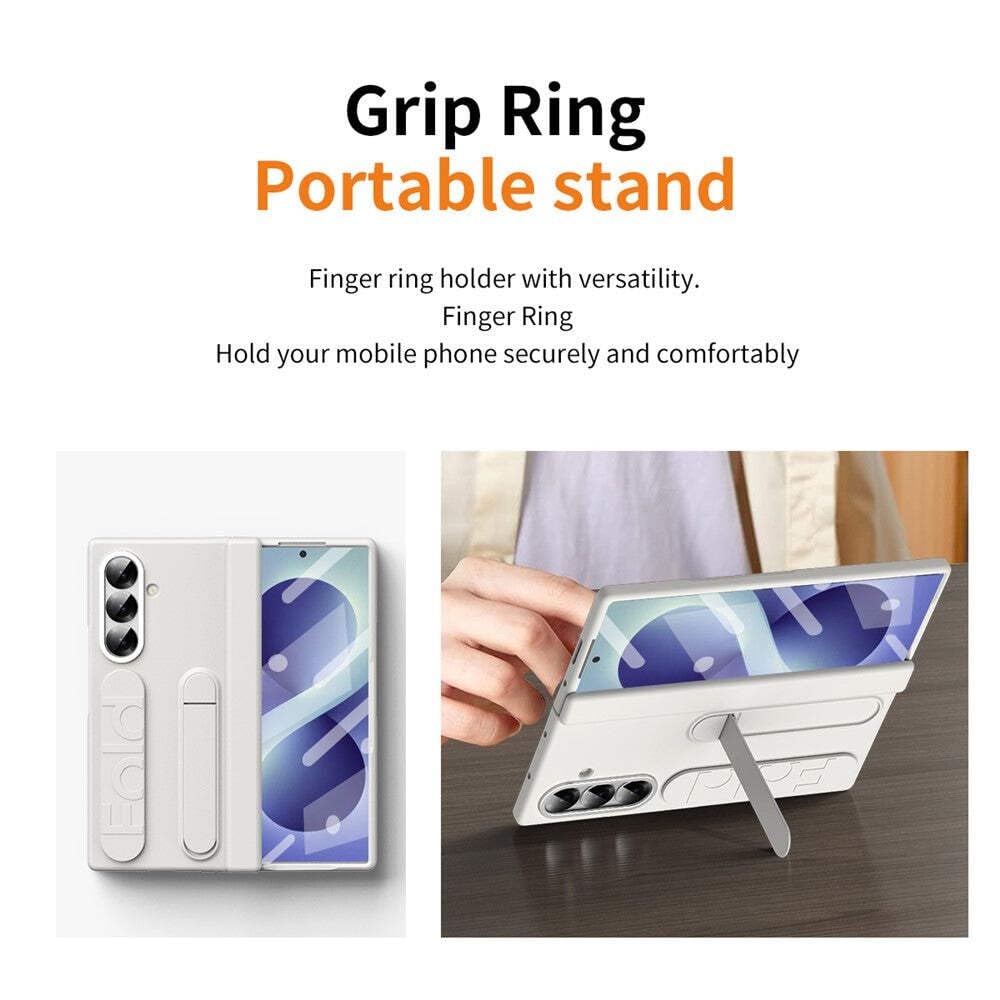 Generic etui kompatybilne z Samsung Galaxy Z Fold 8 Ultra Kolor: przezroczyste etui podpórka twarda klapka zawias pokrowiec na telefon z przednią folią
