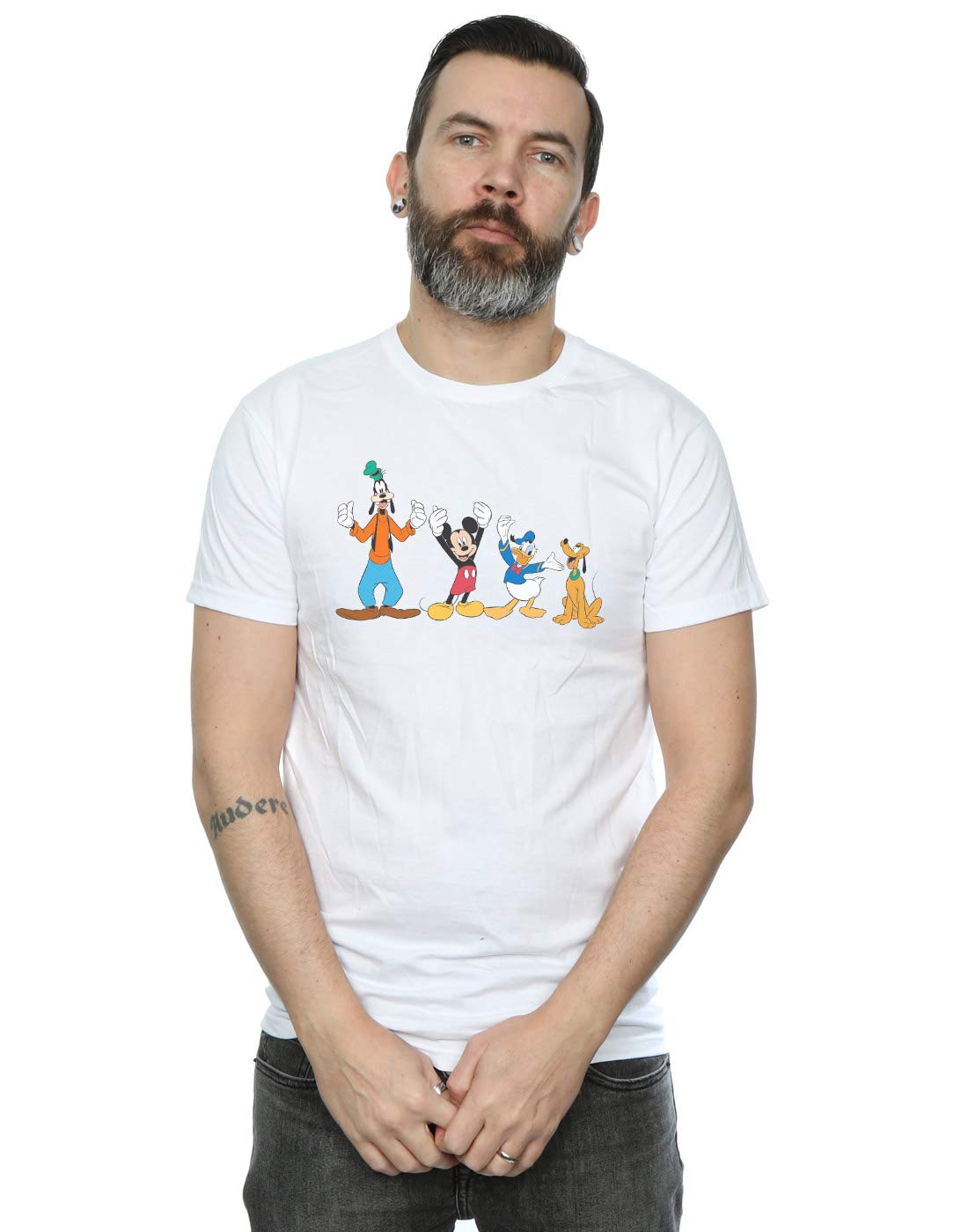 Absolute Cult Men's White Disney Mickey Mouse Friends T-Shirt XX-Large