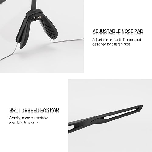 Miniatura 6 de ROCKBROS Gafas de sol polarizadas para hombres y mujeres con protección UV gafas de sol deportivas fotocromáticas