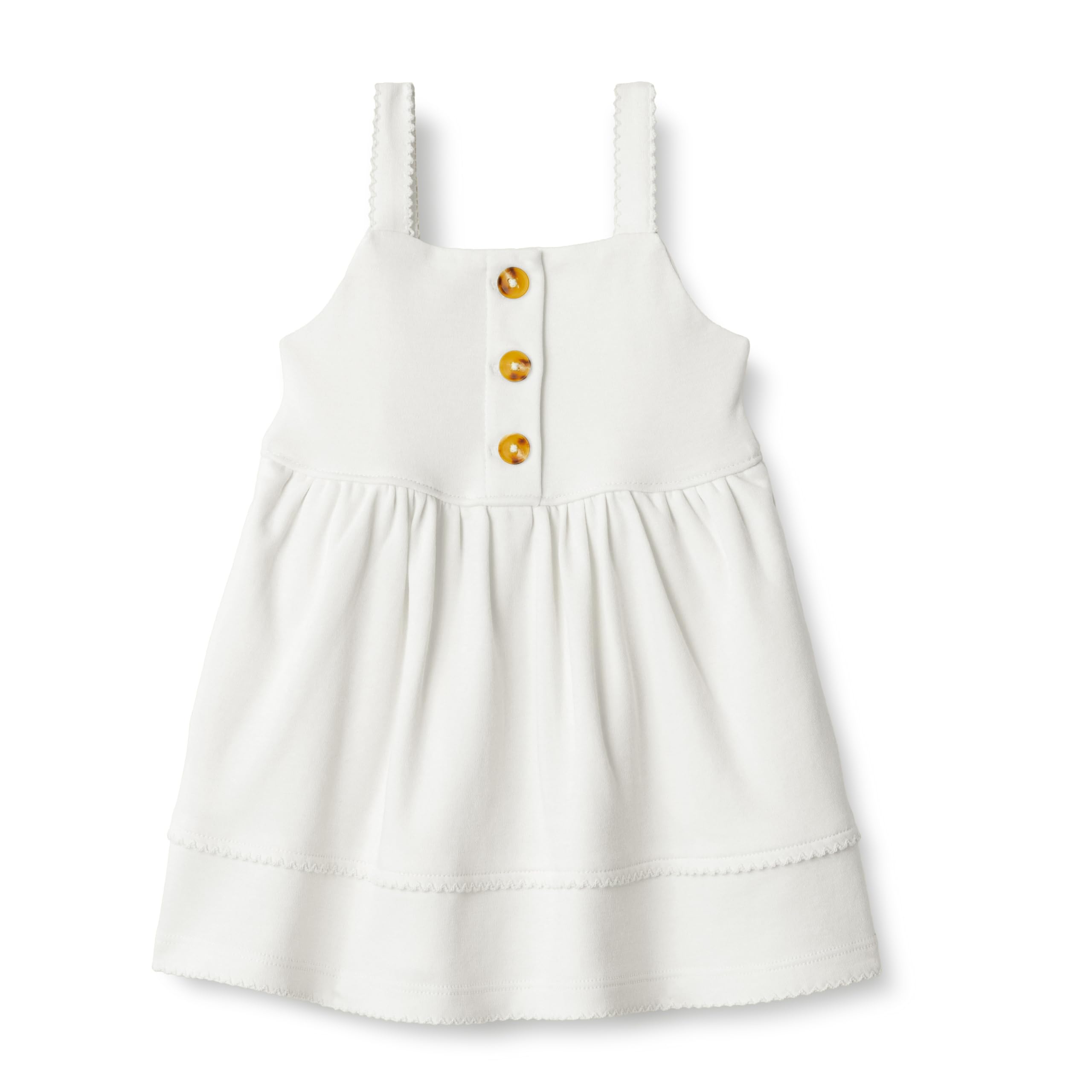 Amazon Essentials x Sofia Grainge Baby Girls' Cotton Casual Fit and Flare Dress, White, 12 Months