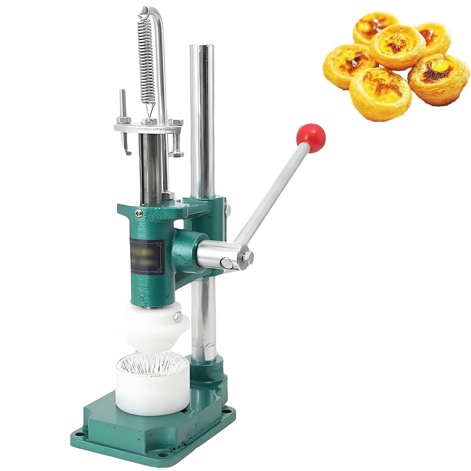 Máquina prensadora de Tarta de Huevo,máquina Manual para Hacer cáscaras de Tarta de Huevo,máquina formadora de cáscaras de Tarta de natillas,con 1 Molde para Hornear cáscaras de Pastel H41