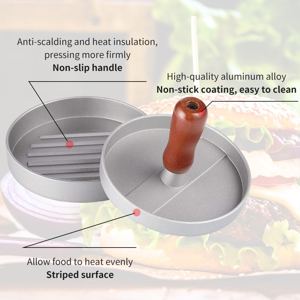 Gourmet Easy Pressa Hamburger In Acciaio Inox - Per Burger Perfetti In 3 Secondi! - Foto 11