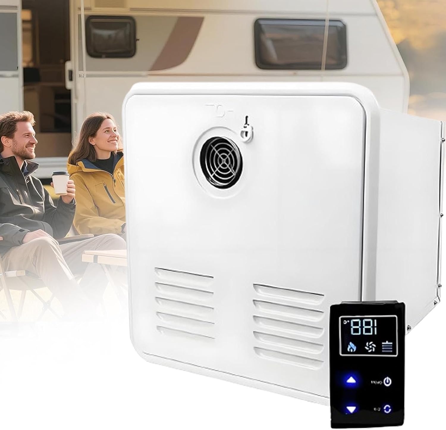Rv Tankless Water Heater, Instant Shower&Camper Water Heater For Campers And Rvs,55,000 Btu Instant Hot Water With Multi Safety Protections And Lcd Controller White